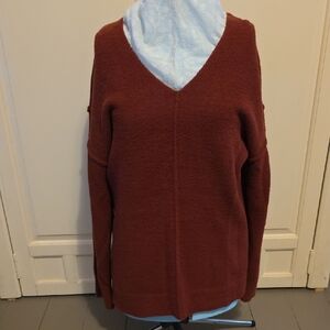 STYLUS Women's V-Neck Sweater - Deep Red [2/$20]